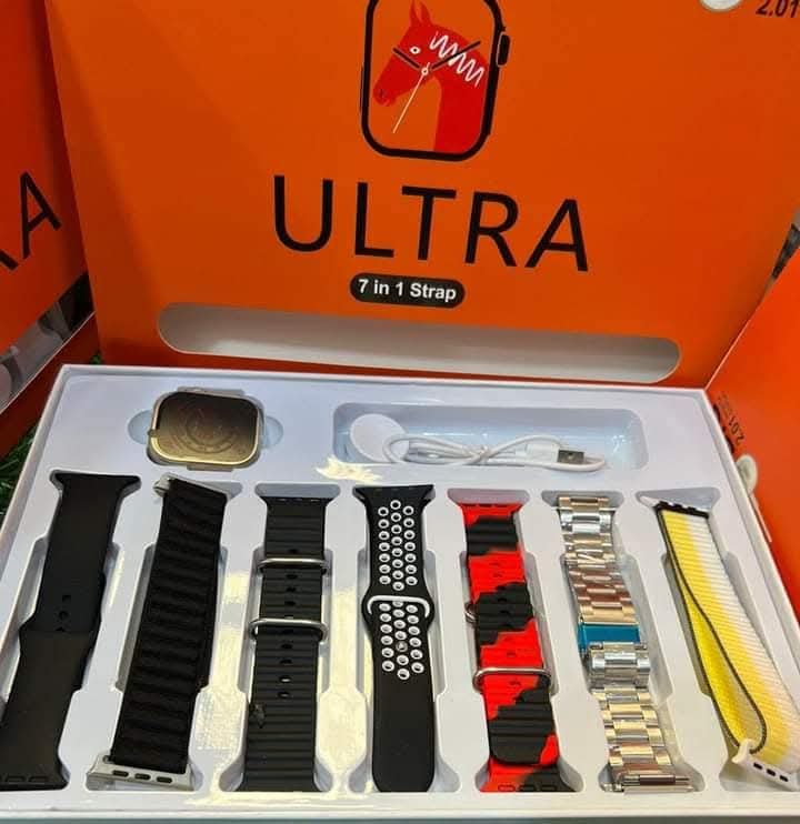 7+1 Ultra Smartwatch with Bluetooth Calling ⌚ | Wireless Charging | Watch Protector Included