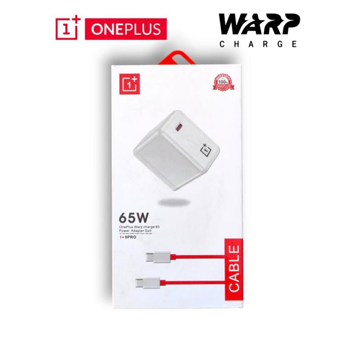 OnePlus 65W Fast Charger Adapter + USB-C Cable ⚡ | Warp Charge | Original Quality