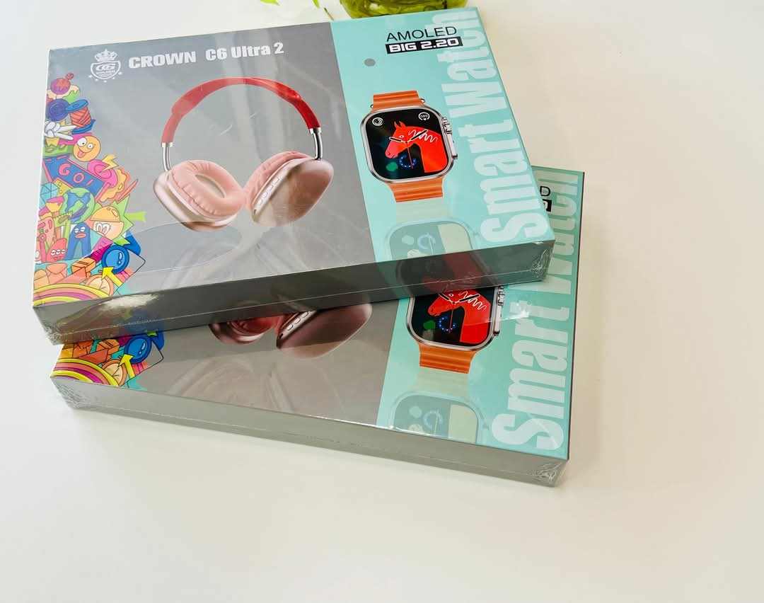 π CROWN C6 Ultra 2 Smartwatch & Bluetooth Headset | 2.20β AMOLED Display | Fitness + Calls