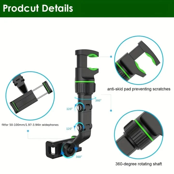 360Β° Car Phone Holder β Universal Clip Mount for Dashboard & BIKES