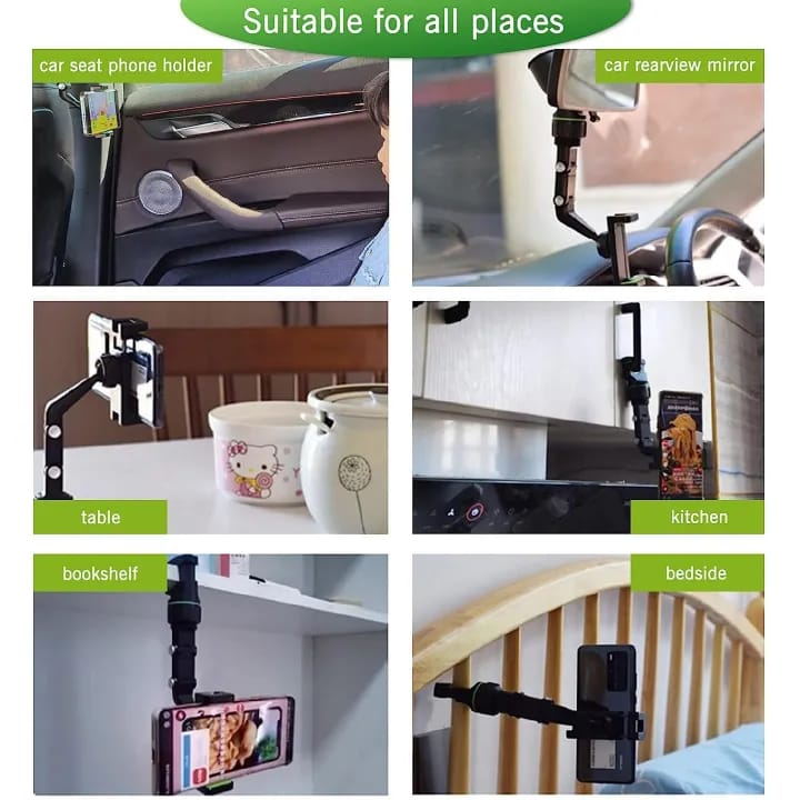 360Β° Car Phone Holder β Universal Clip Mount for Dashboard & BIKES