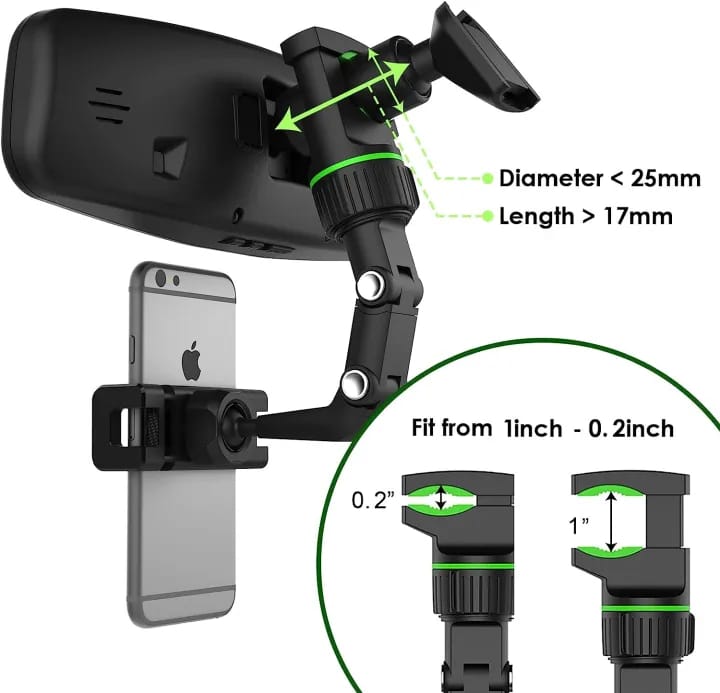 360Β° Car Phone Holder β Universal Clip Mount for Dashboard & BIKES