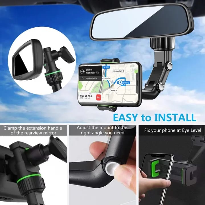360Β° Car Phone Holder β Universal Clip Mount for Dashboard & BIKES