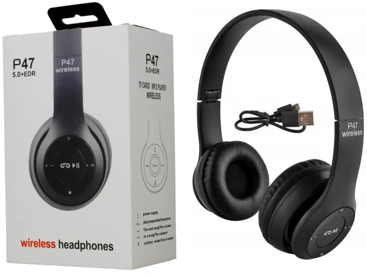 P47 Wireless Bluetooth Headphones π§ | Foldable Headset with Mic, FM Radio & TF Card Support π»π±