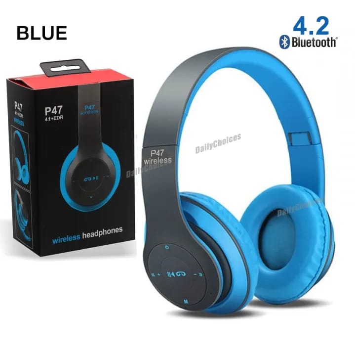 P47 Wireless Bluetooth Headphones π§ | Foldable Headset with Mic, FM Radio & TF Card Support π»π±