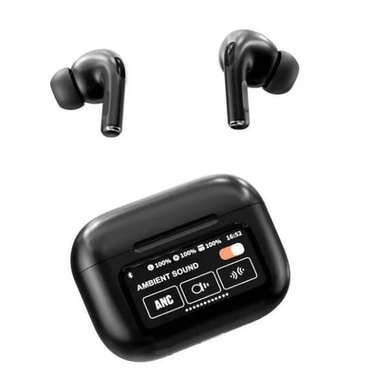 ANC A9 Wireless Earbuds – Black | Active Noise Cancellation 🔇 | Bluetooth 5.1 | Deep Bass