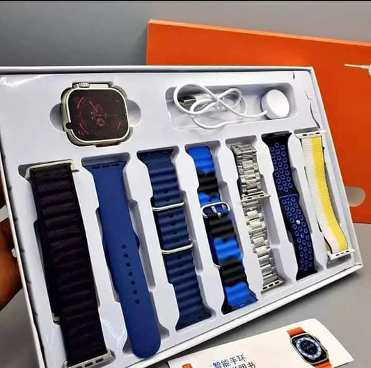7+1 Ultra Smartwatch with Bluetooth Calling ⌚ | Wireless Charging | Watch Protector Included