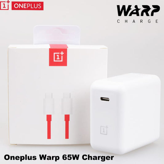 OnePlus 65W Fast Charger Adapter + USB-C Cable ⚡ | Warp Charge | Original Quality