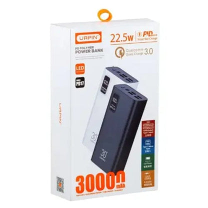 PD17 Power Bank 30000mAh 🔋 | 22.5W Fast Charging | High-Capacity Portable Charger