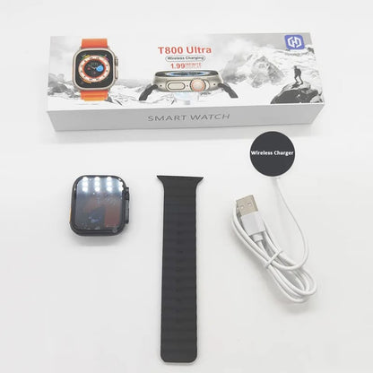 T800 Ultra 3 Smartwatch – Bluetooth Fitness Watch with Sports Modes & Health Tracking (Orange & Black)