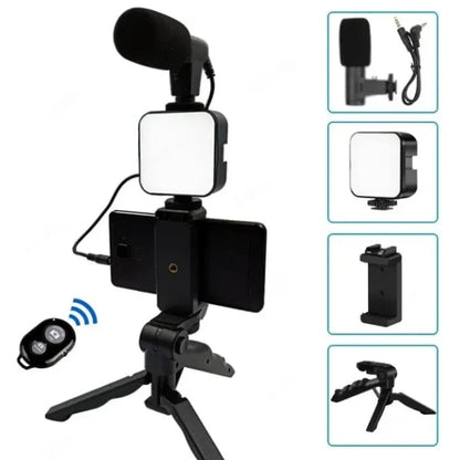 AY 49 Vlogging Kit with Microphone & Adjustable Stand