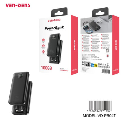 🔋 VEN-DENS Power Bank 10000mAh – PD 22.5W Fast Charging Portable Charger ⚡