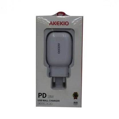 ⚡ Akekio 18W Qualcomm 3.0 Fast Charger – Type-C USB Wall Adapter 🔌